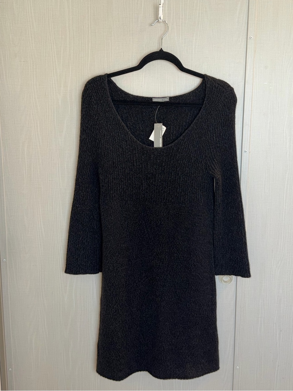 James Perse Cashmere Sweater Dress Womens Size 4 Scoop Neck Long Sleeve New
